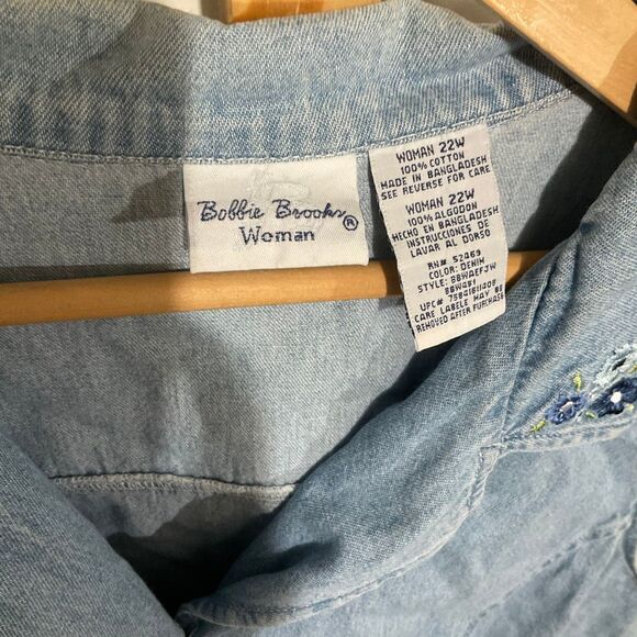 Bobbie Brooks women’s vintage denim vest , size 22w 100% cotton - Picture 4 of 8